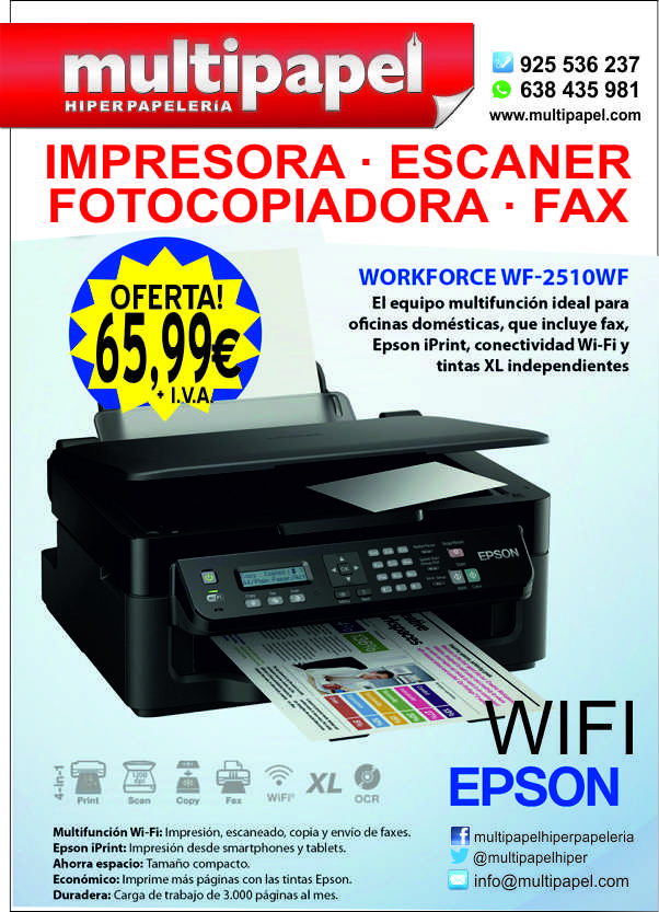 Impresora Wifi, fotocopiadora, escáner y fax EPSON al mejor precio - Blog -  La Papelería Multipapel